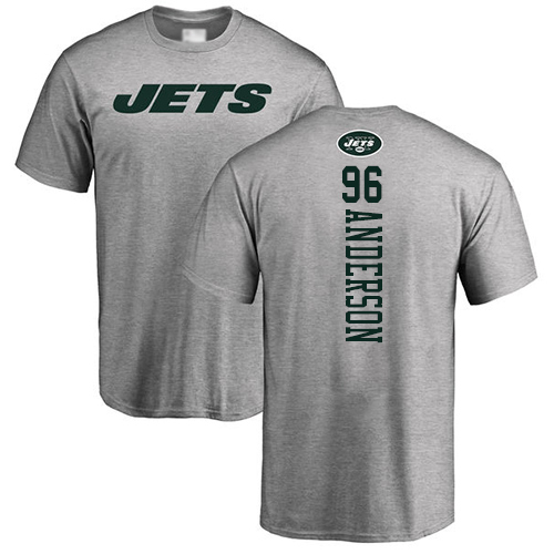 New York Jets Men Ash Henry Anderson Backer NFL Football #96 T Shirt->new york jets->NFL Jersey